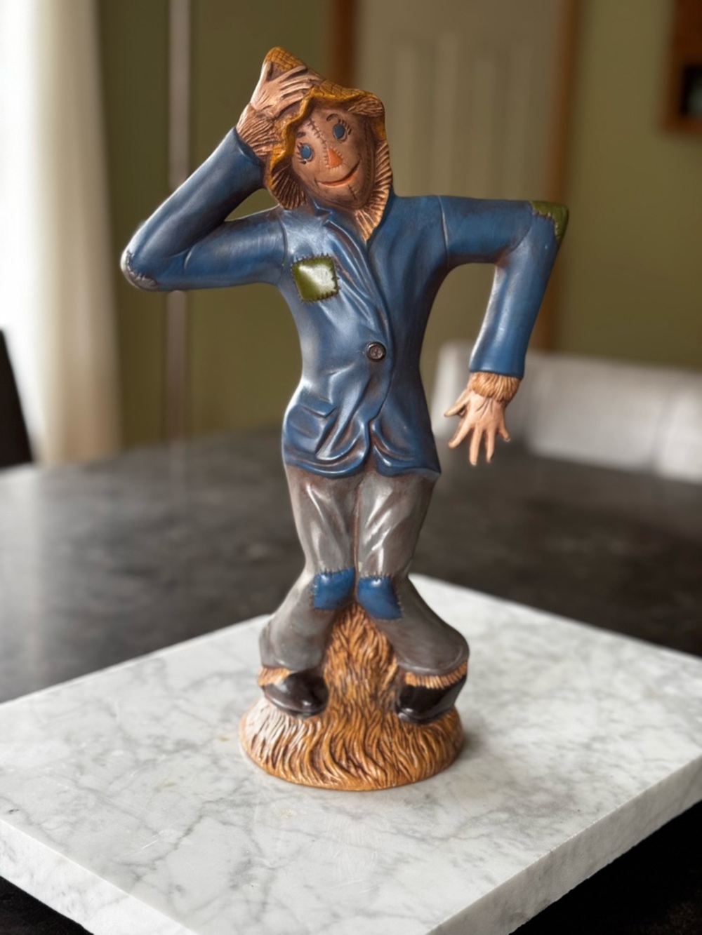 Handpainted Ceramic Scarecrow
